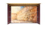 Abstract Kosel Watercolor Sukkah Mural