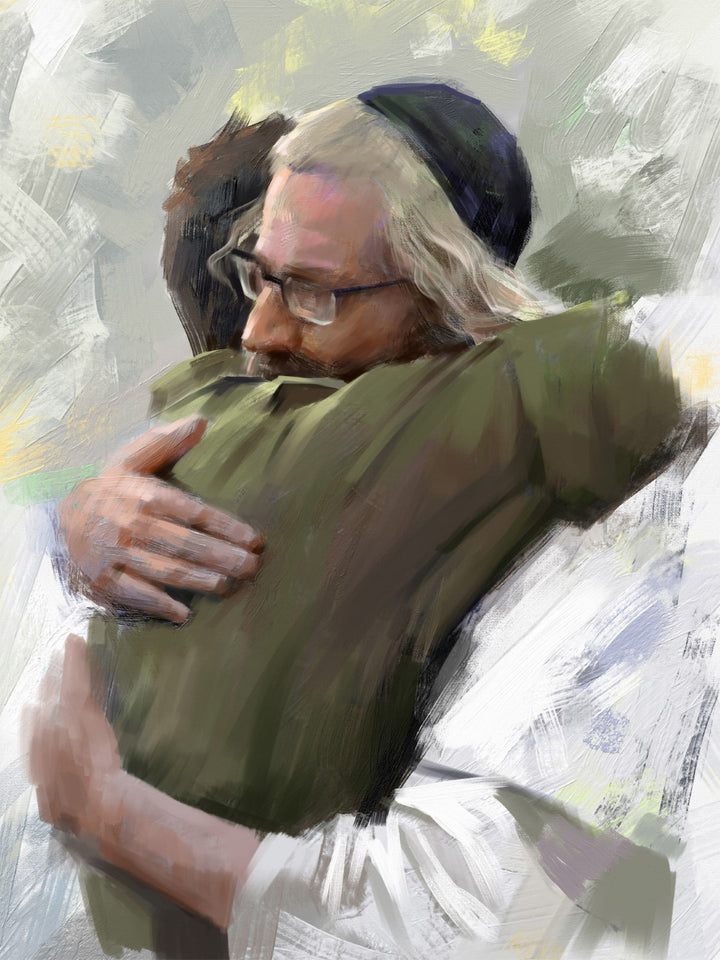 Achdus Hug Wall Print