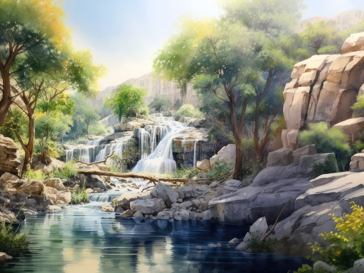 Banyas Watercolor Wall Print