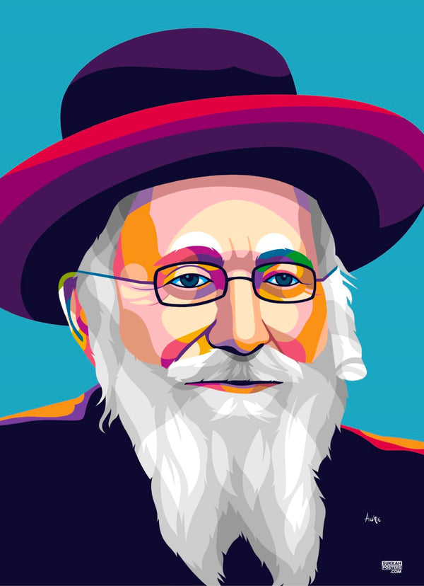 Bobov Rebbe; R' Shlomo #2 Colorful Sukkah Poster