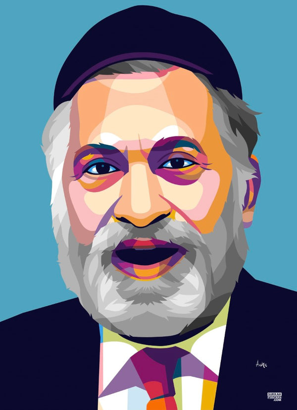 R' Eli Mansour Colorful Sukkah Poster