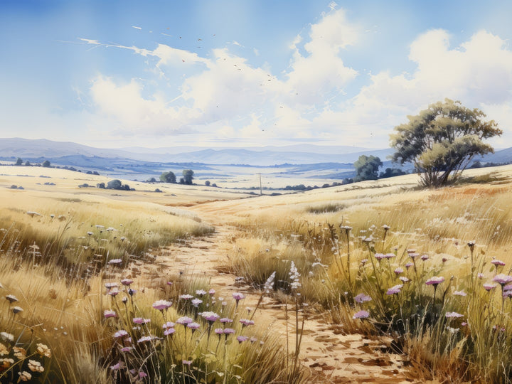 Jerusalem Hills Watercolor Wall Print