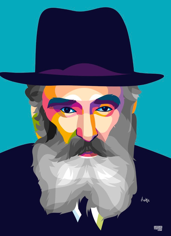 R' Chatzkel Levebstein Colorful Sukkah Poster