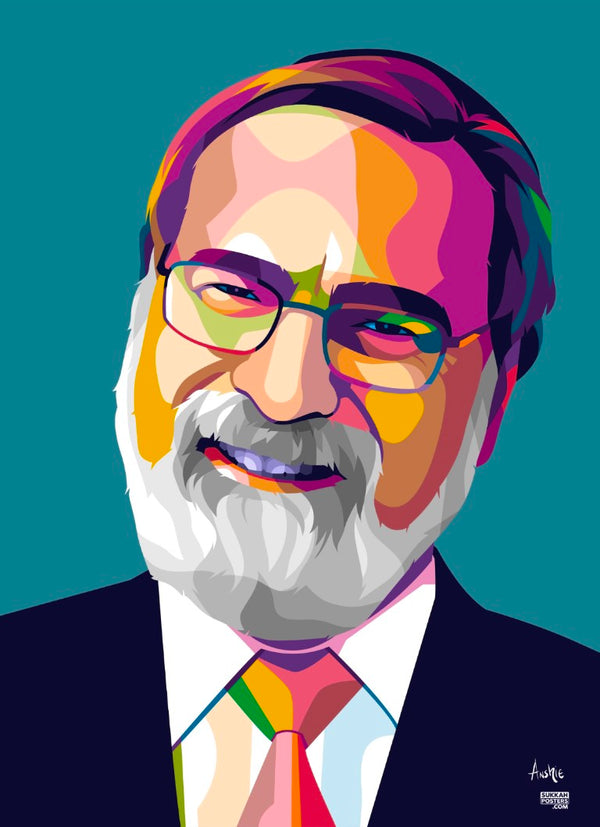 Lord Jonathan Sacks Colorful Sukkah Poster