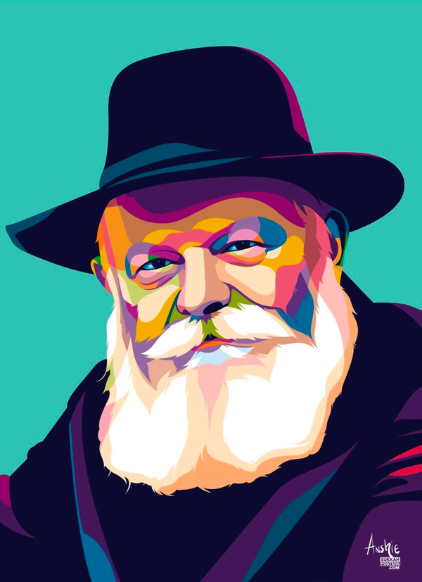 Lubavitcher Rebbe Colorful Sukkah Poster