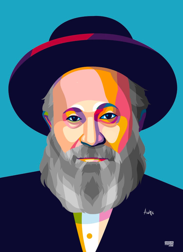 R' Moshe Weinberger Colorful Sukkah Poster