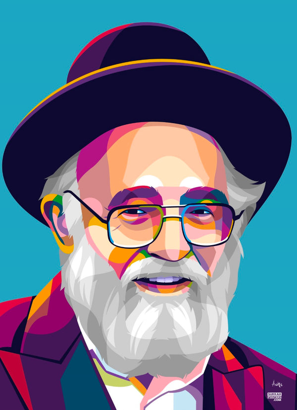 R' Tuvia Goldstein Colorful Sukkah Poster