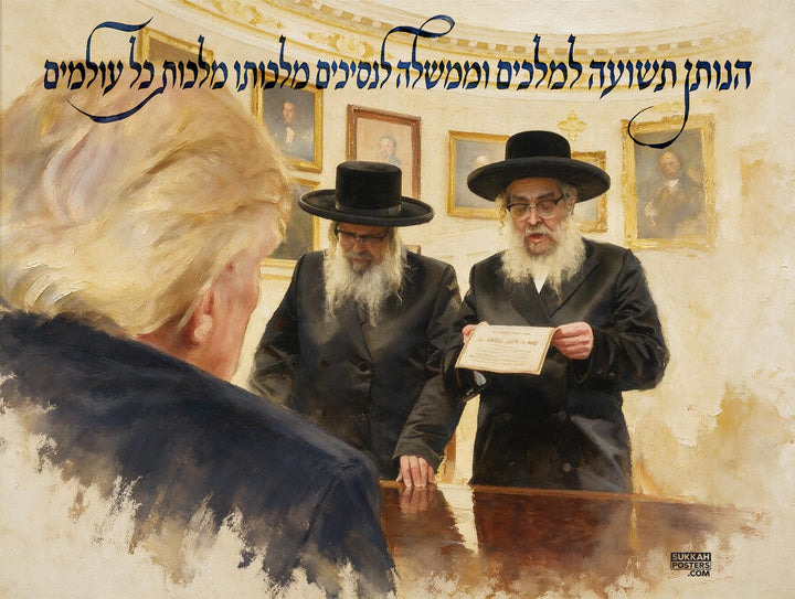 Rebbes meet Trump Sukkah Poster #1