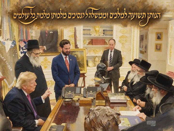 Rebbes meet Trump Sukkah Poster #3