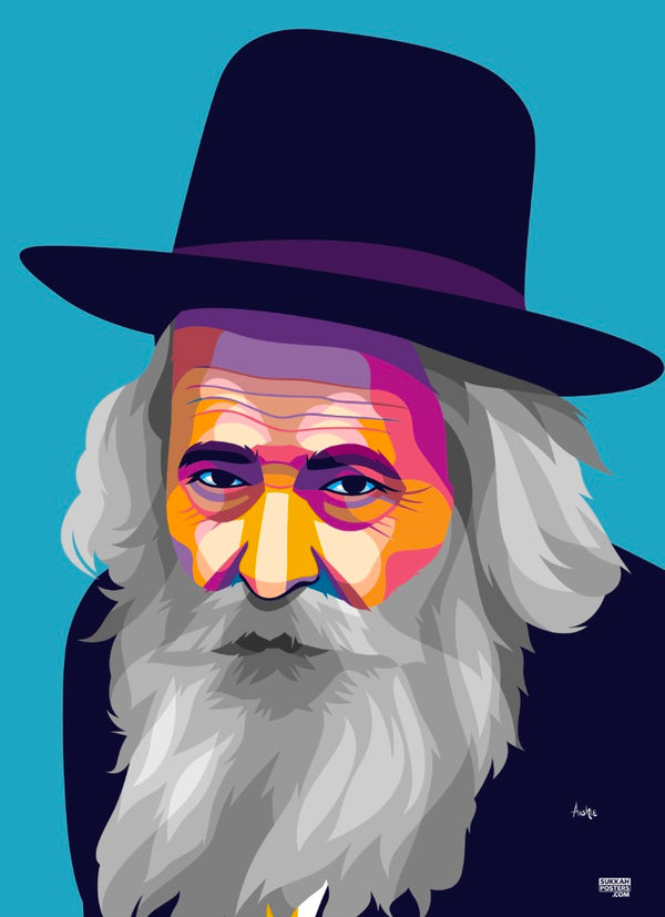 R' Yehoshua Dovid Turchin Colorful Sukkah Poster